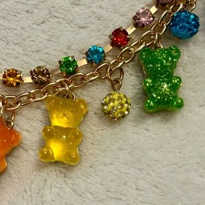 Betsey Johnson Multi Color Gummy Bear Necklace NWT
